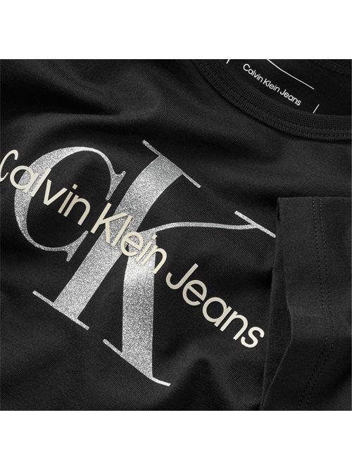 T-shirt nera con logo CALVIN KLEIN | IG02801BEH
